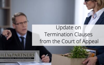 Update on Termination Clauses from the Court of Appeal